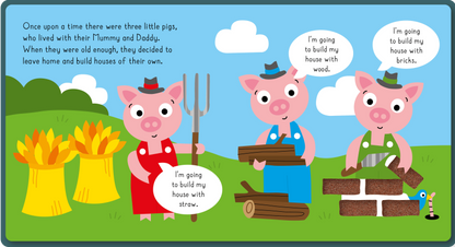 TOUCHY FEELY TALES BOOK | 3 LITTLE PIGS