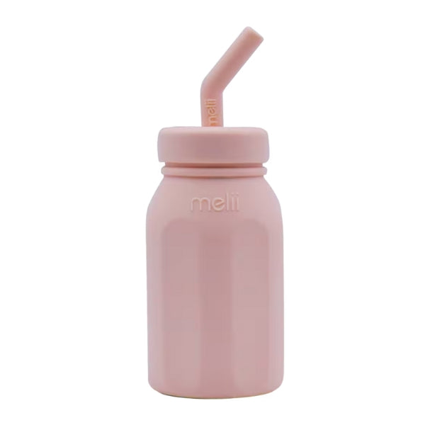 Melii Luxe Silicone Straw Bottle - Pink