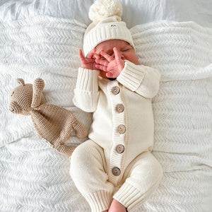 3 little crowns knit romper - angus and dudley