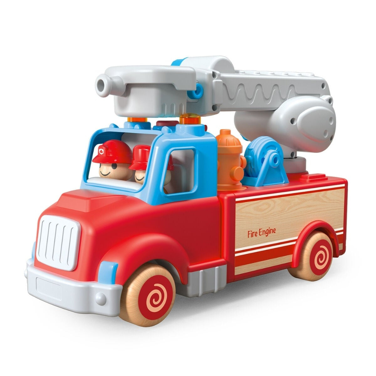 Wooden Fire Engine With Sound And Light