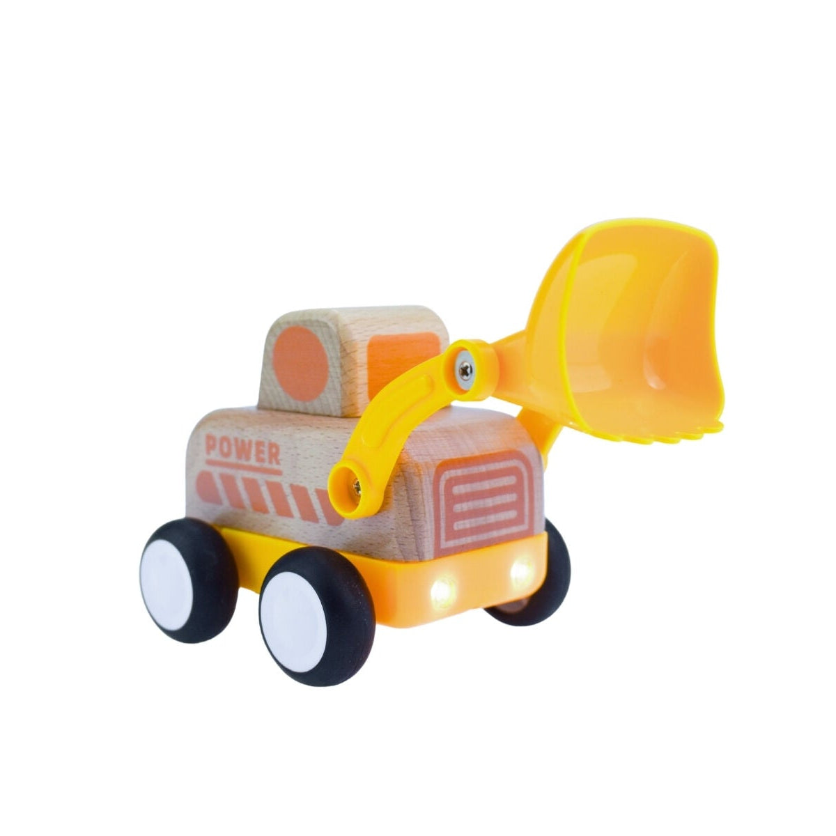 Wooden Friction Truck Bulldozer With Sound And Light