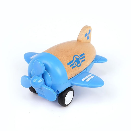 Wooden Racer Plane Propeller With Sound - Blue