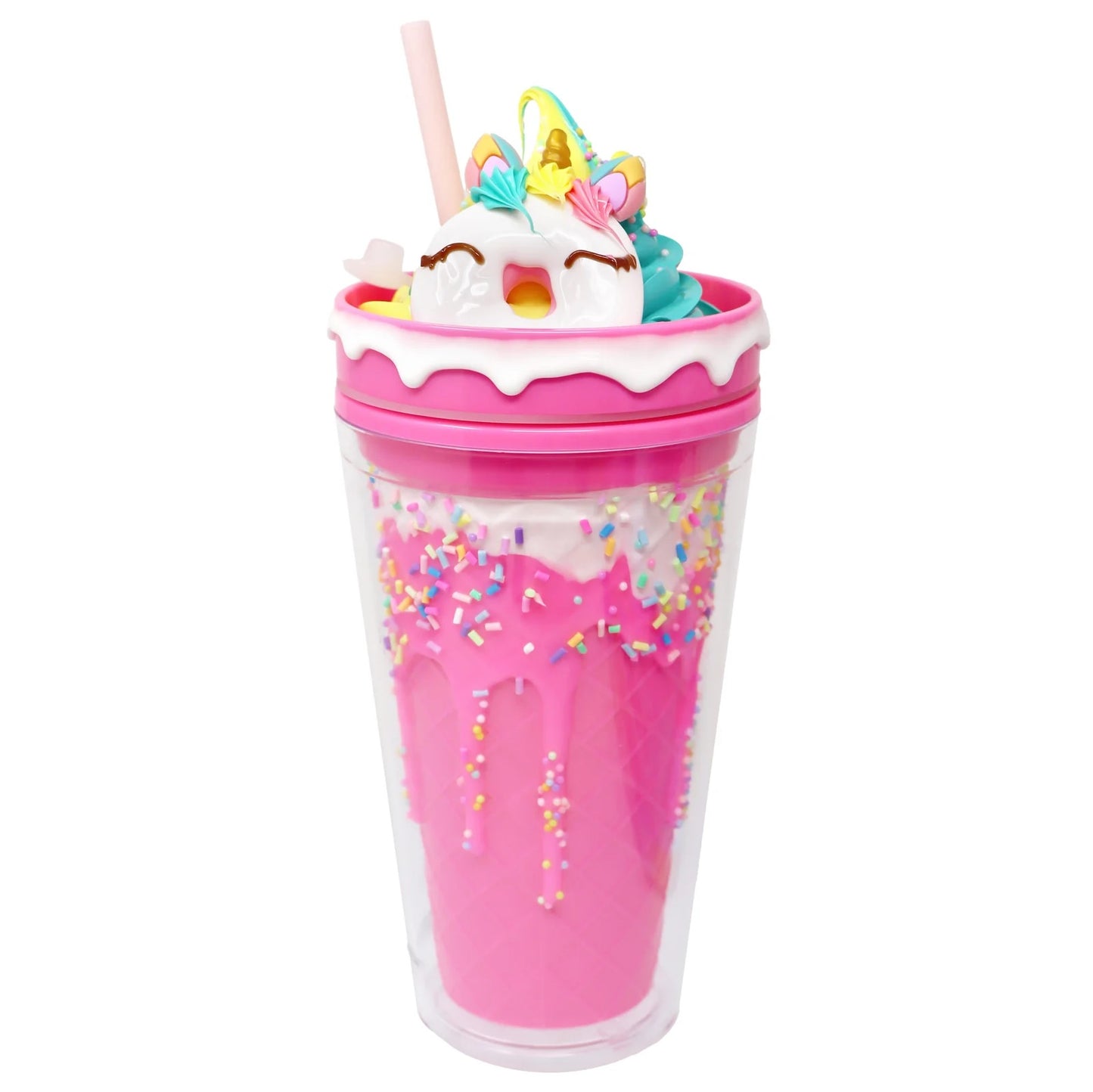 Pink Poppy Drinking Cup - Unicorn Donut