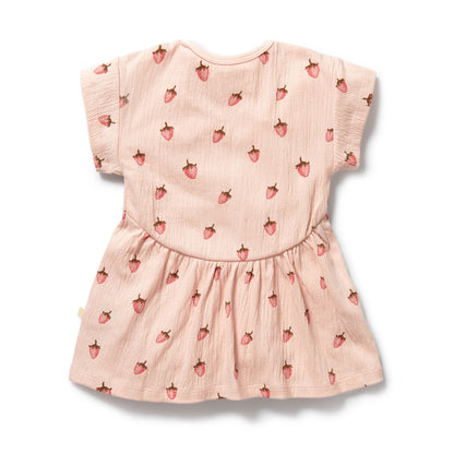 WILSON AND FRENCHY ORGANIC COTTON DRESS | STRAWBERRY KISSES