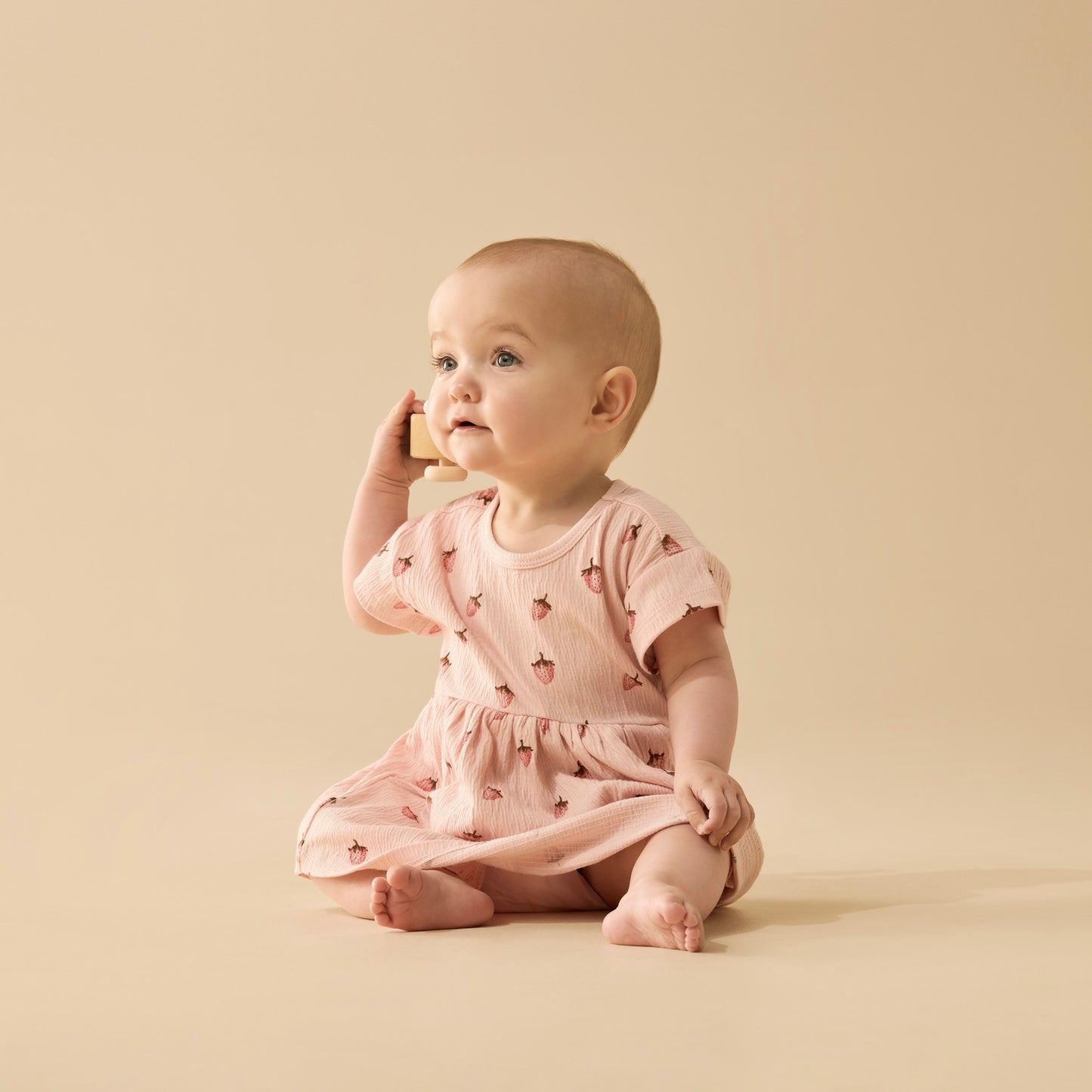 WILSON AND FRENCHY ORGANIC COTTON DRESS | STRAWBERRY KISSES