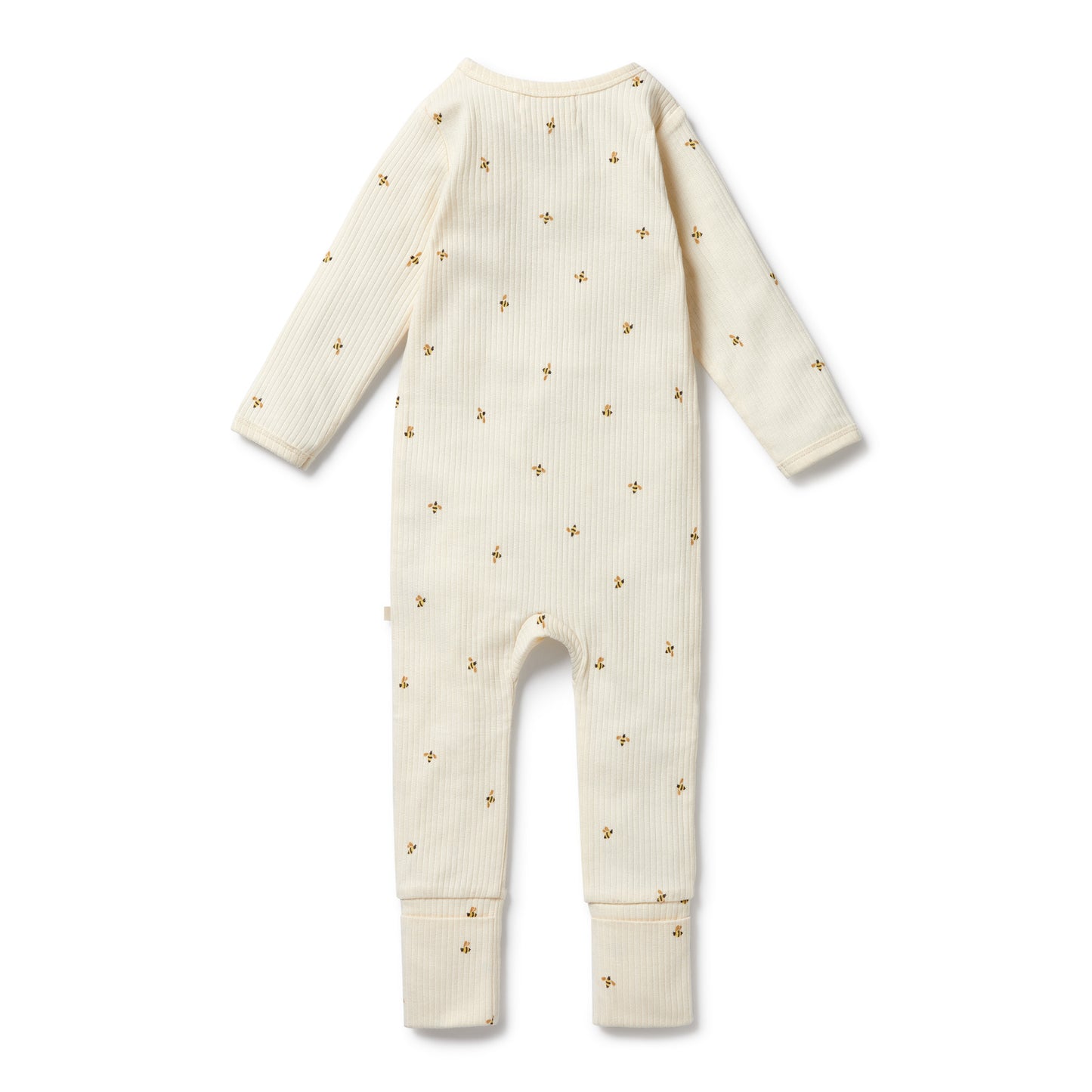 WILSON AND FRENCHY ORGANIC COTTON ZIPSUIT WITH FEET | BEE MINE