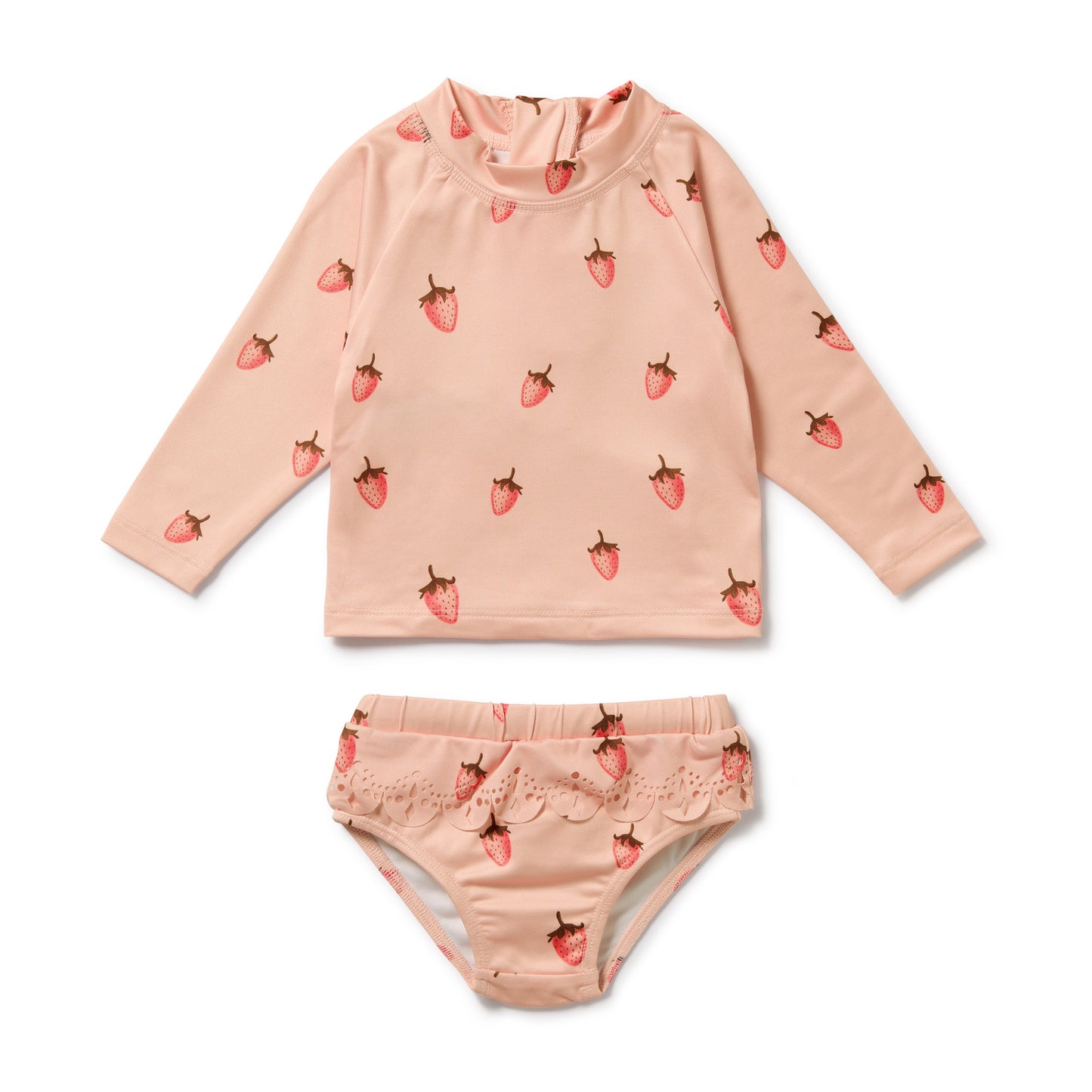 WILSON AND FRENCHY RASHIE SWIMSET | STRAWBERRY KISSES
