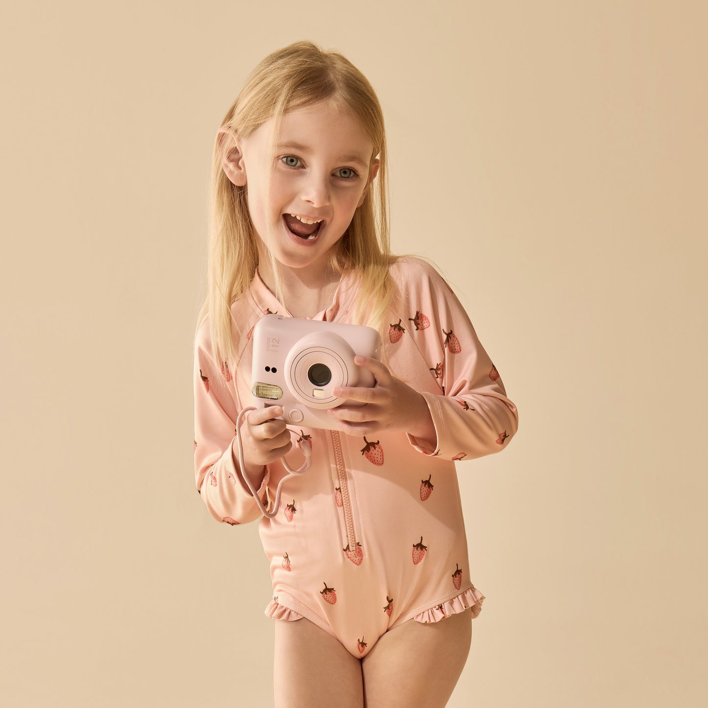 WILSON AND FRENCHY LONG SLEEVED SWIMSUIT | STRAWBERRY KISSES