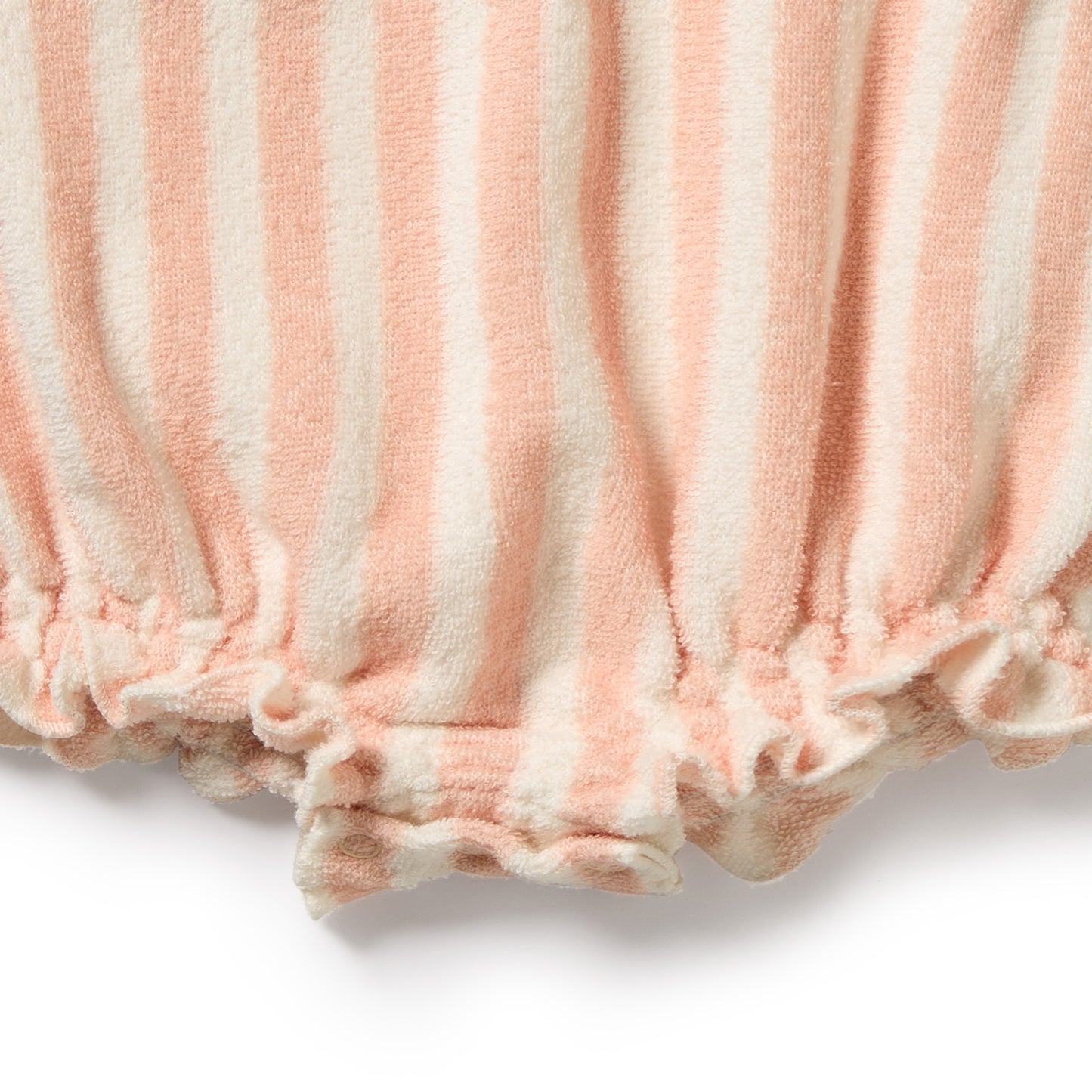 WILSON AND FRENCHY ORGANIC TERRY TIE PLAYSUIT | STRAWBERRY WAVE