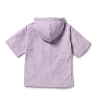 WILSON AND FRENCHY ZIP HOODED TOWEL | LAVENDER SHELLS