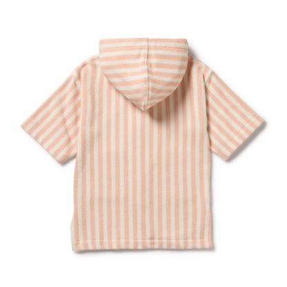 WILSON AND FRENCHY ZIP HOODED TOWEL | STRAWBERRY WAVE