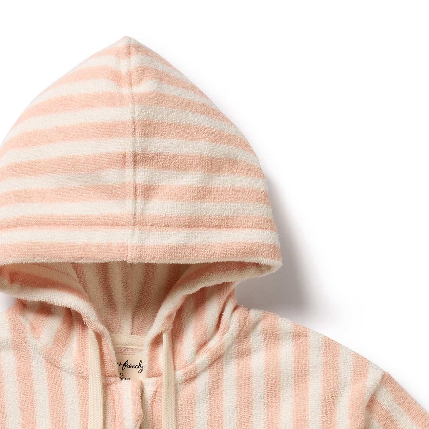WILSON AND FRENCHY ZIP HOODED TOWEL | STRAWBERRY WAVE
