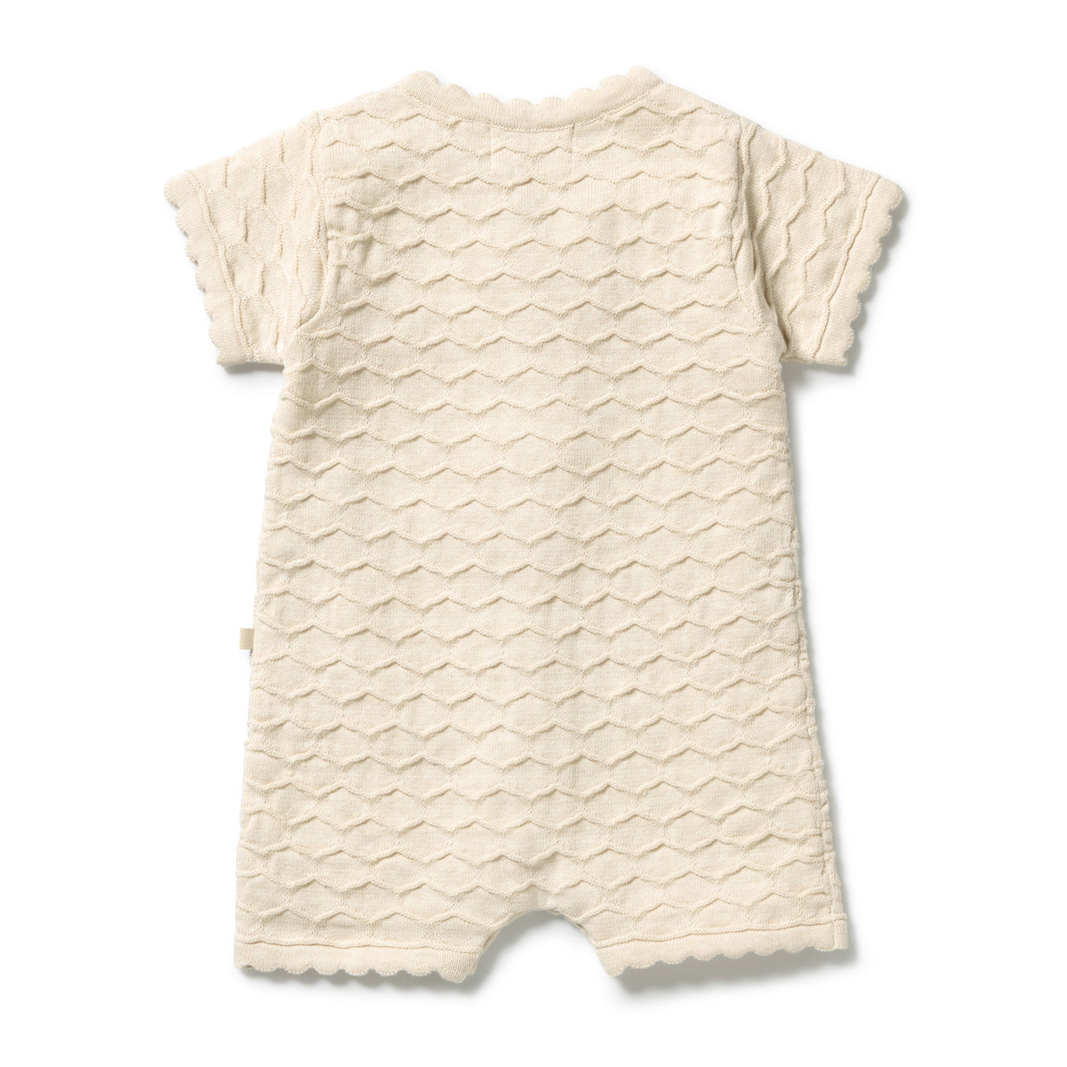 WILSON AND FRENCHY | KNITTED CHEVRON GROWSUIT | MILK CLOUD