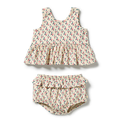 WILSON AND FRENCHY| ORGANIC CRINKLE RUFFLE SET | LITTLE BLOSSOM
