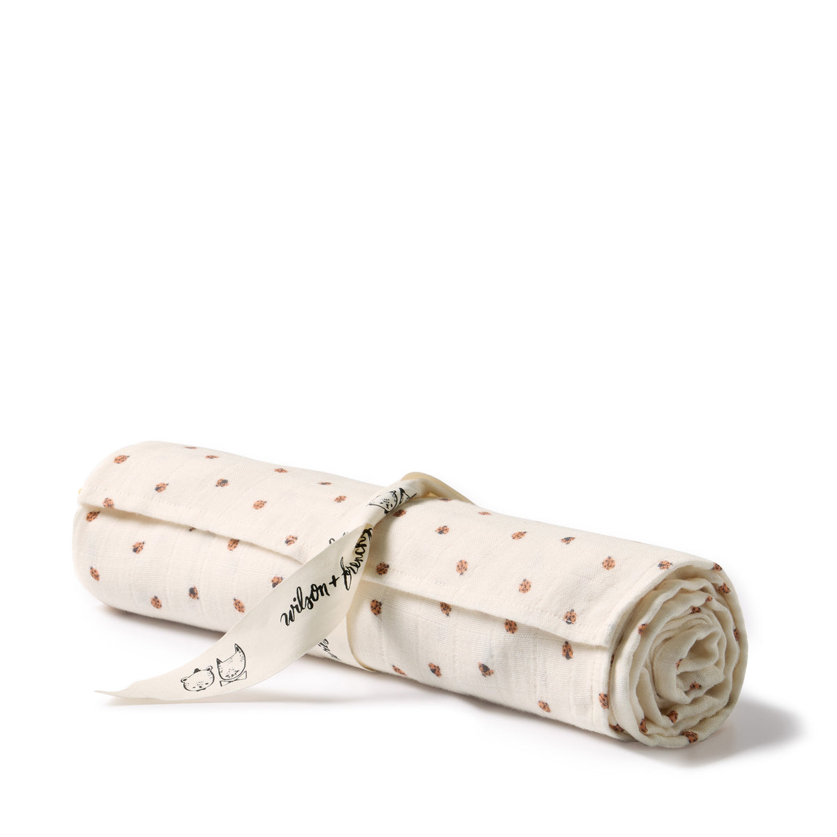 WILSON AND FRENCHY | ORGANIC MUSLIN WRAP | LITTLE LADY BUGS