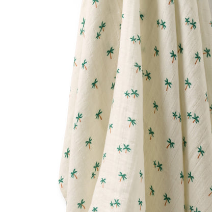 WILSON AND FRENCHY | ORGANIC MUSLIN WRAP | TINY PALMS