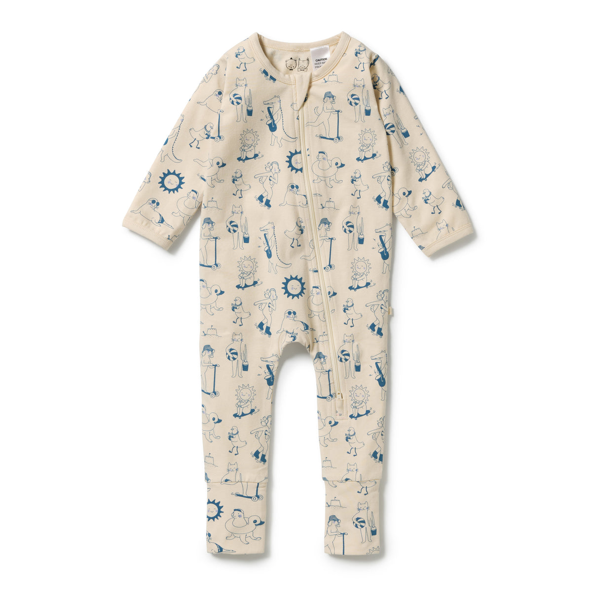 WILSON AND FRENCHY | ORGANIC ZIPSUIT WITH FEET | TOUT EST MAGIQUE
