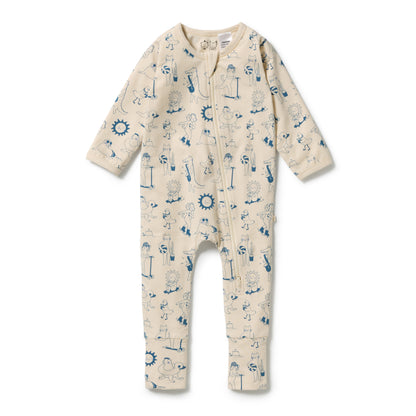 WILSON AND FRENCHY | ORGANIC ZIPSUIT WITH FEET | TOUT EST MAGIQUE