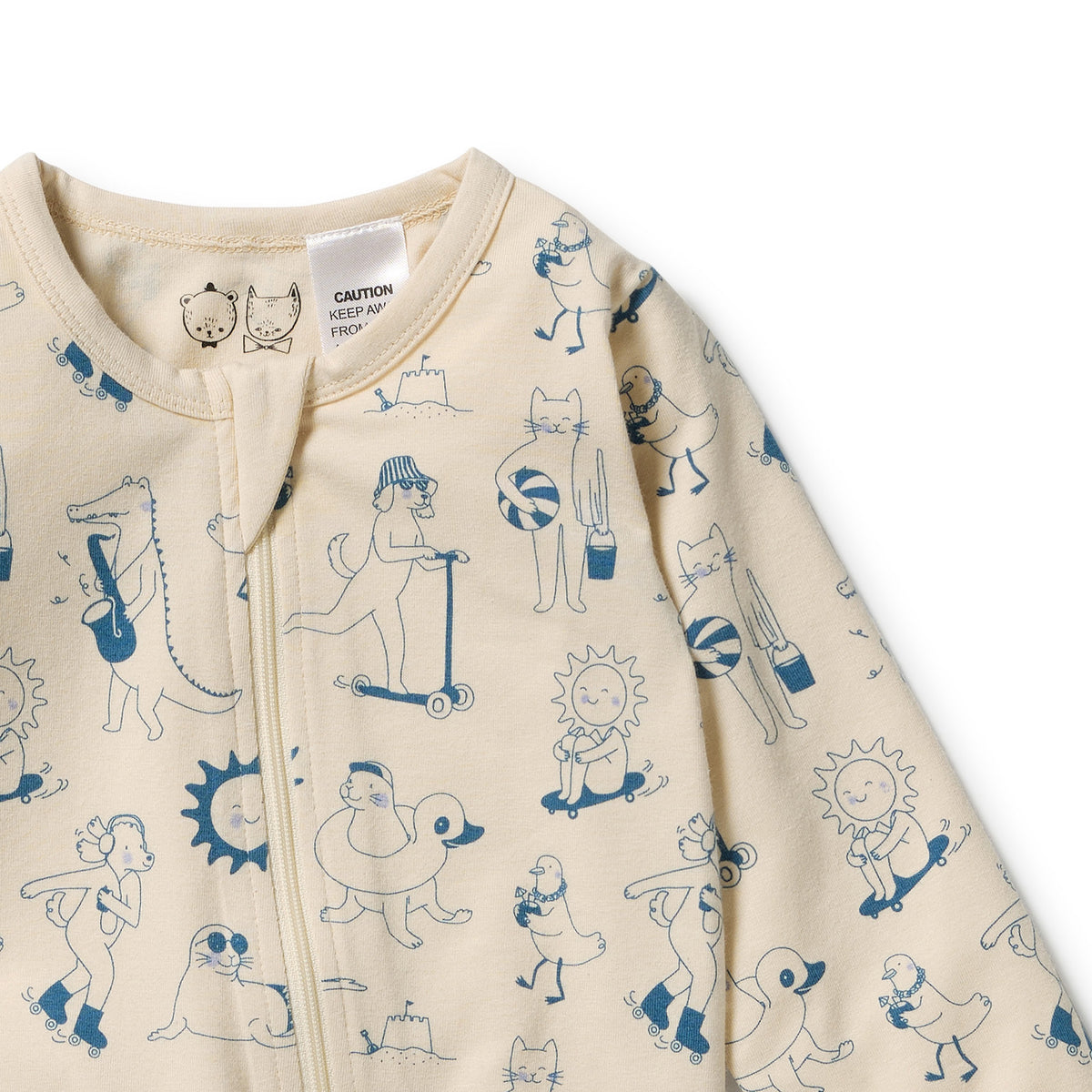 WILSON AND FRENCHY | ORGANIC ZIPSUIT WITH FEET | TOUT EST MAGIQUE
