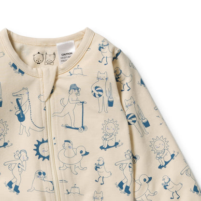 WILSON AND FRENCHY | ORGANIC ZIPSUIT WITH FEET | TOUT EST MAGIQUE