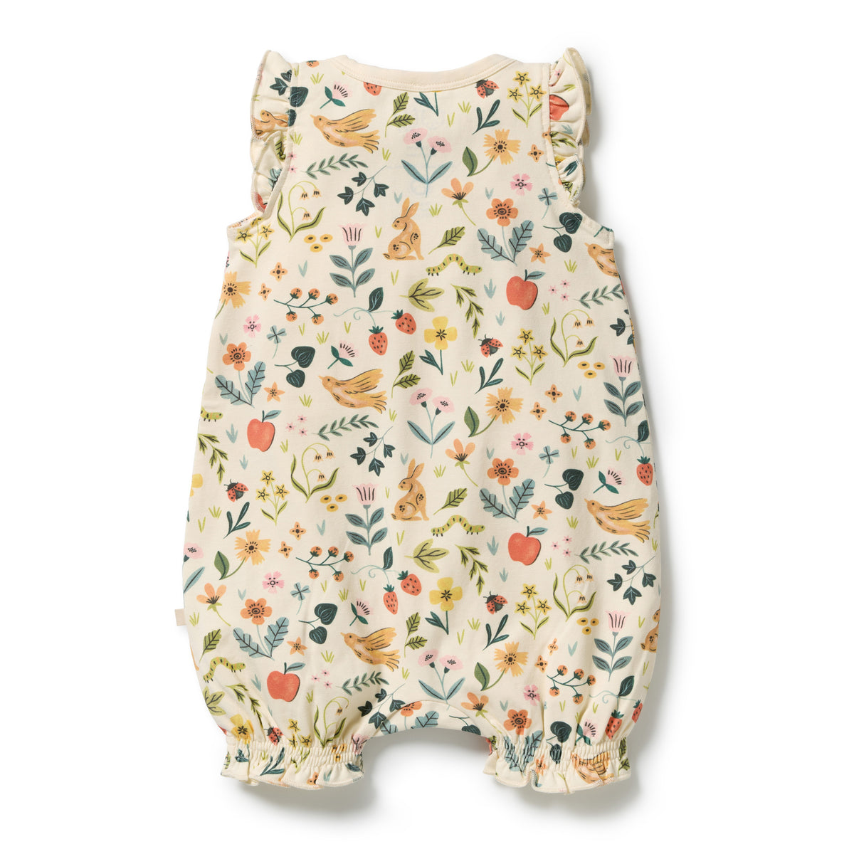WILSON AND FRENCHY | ORGANIC RUFFLE ZIPSUIT | SUMMER GARDEN