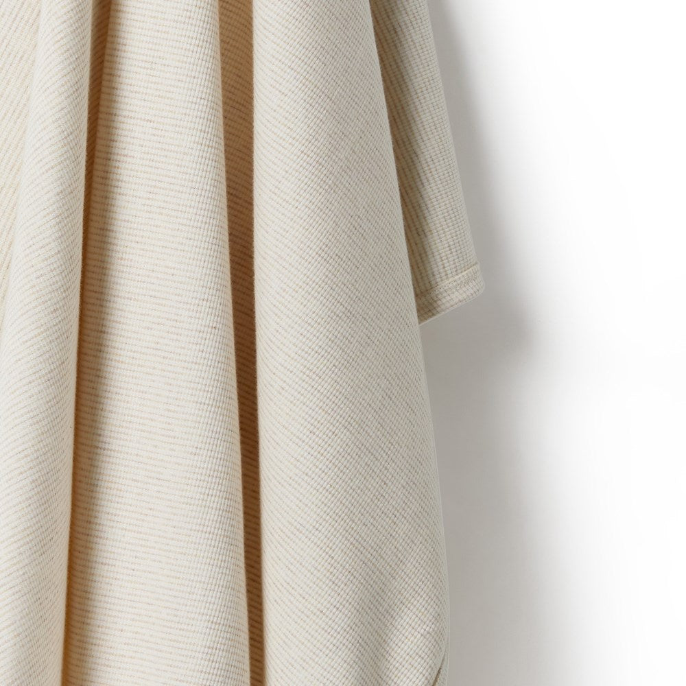 Wilson and Frenchy Organic Stripe Rib Bunny Rug - Oatmeal