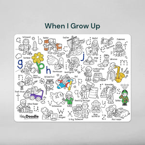 Hey Doodle Silicone Colouring Mat - When I Grow Up