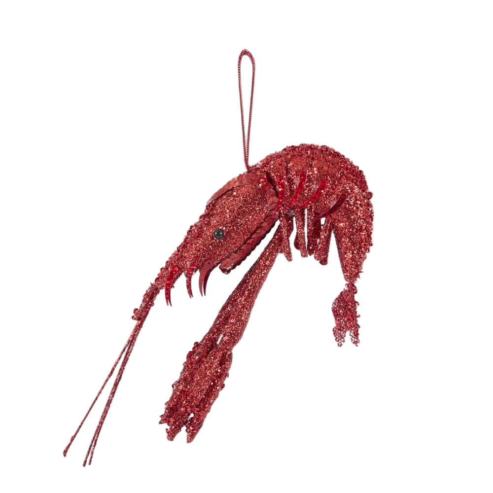 HANGING CHRISTMAS DECORATION | LESTER GLITTER PRAWN