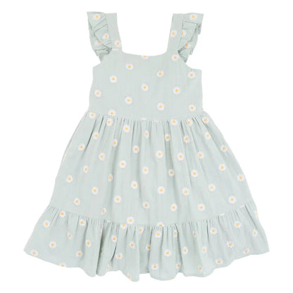 BEBE BY MINIHAHA TESS EMBROIDERED DAISY GIRLS DRESS
