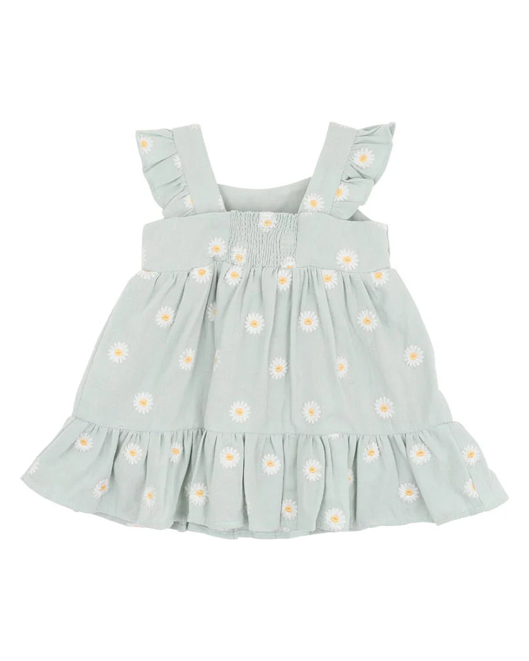 BEBE BU MINIHAHA TESS EMBROIDERED DAISY DRESS