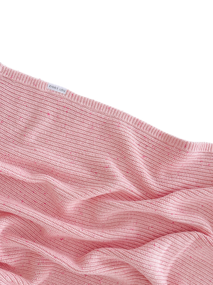 Ziggy Lou Knitted Blanket - Berry Fleck