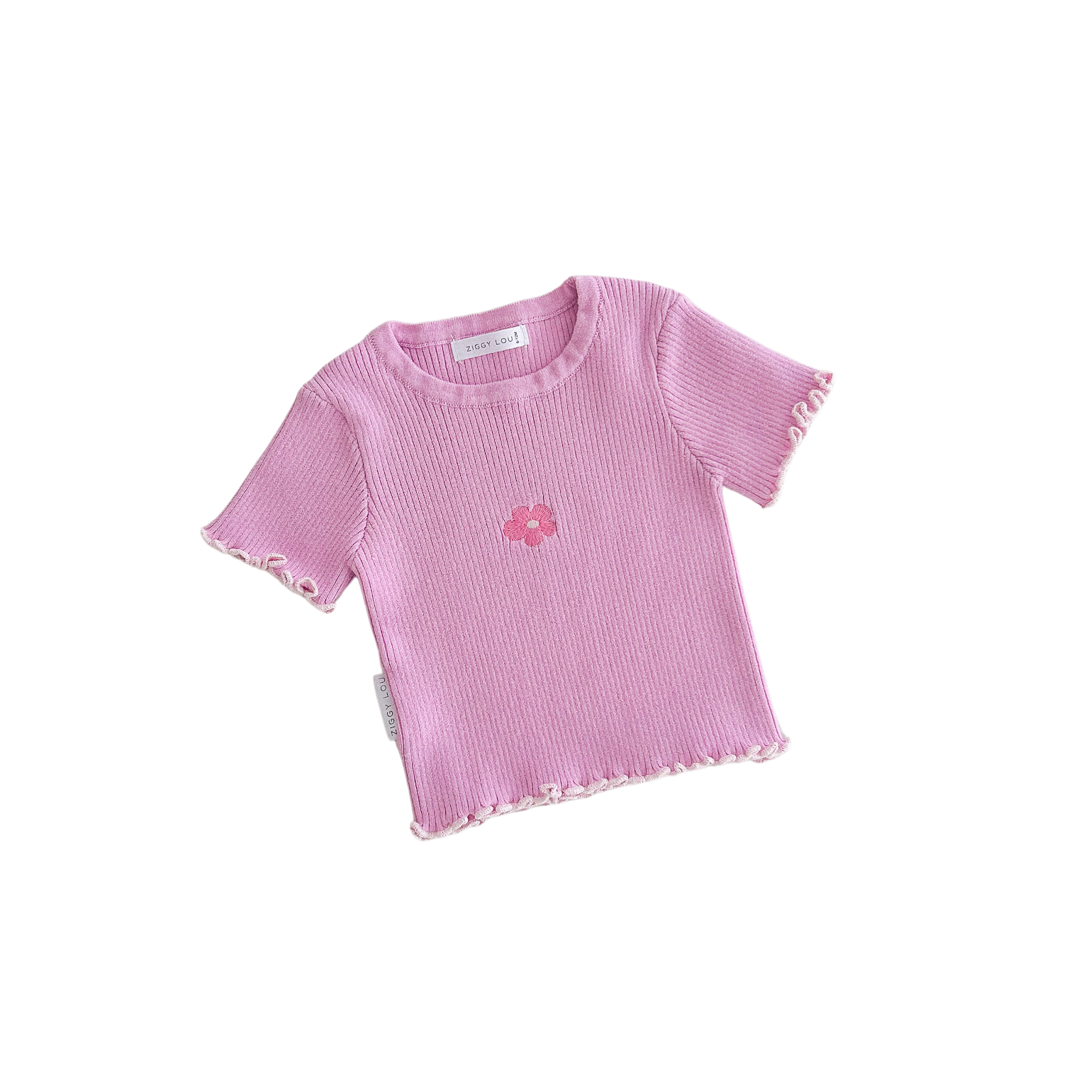ZIGGY LOU RIBBED TEE | LILA