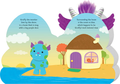 Kids Chunky Plush Board Book - Gruffy The Monster - Angus & Dudley Collections