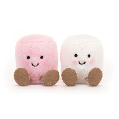 JELLYCAT AMUSEABLES | PINK AND WHITE MARSHMALLOWS - Angus & Dudley Collections