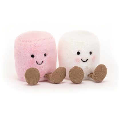 JELLYCAT AMUSEABLES | PINK AND WHITE MARSHMALLOWS - Angus & Dudley Collections