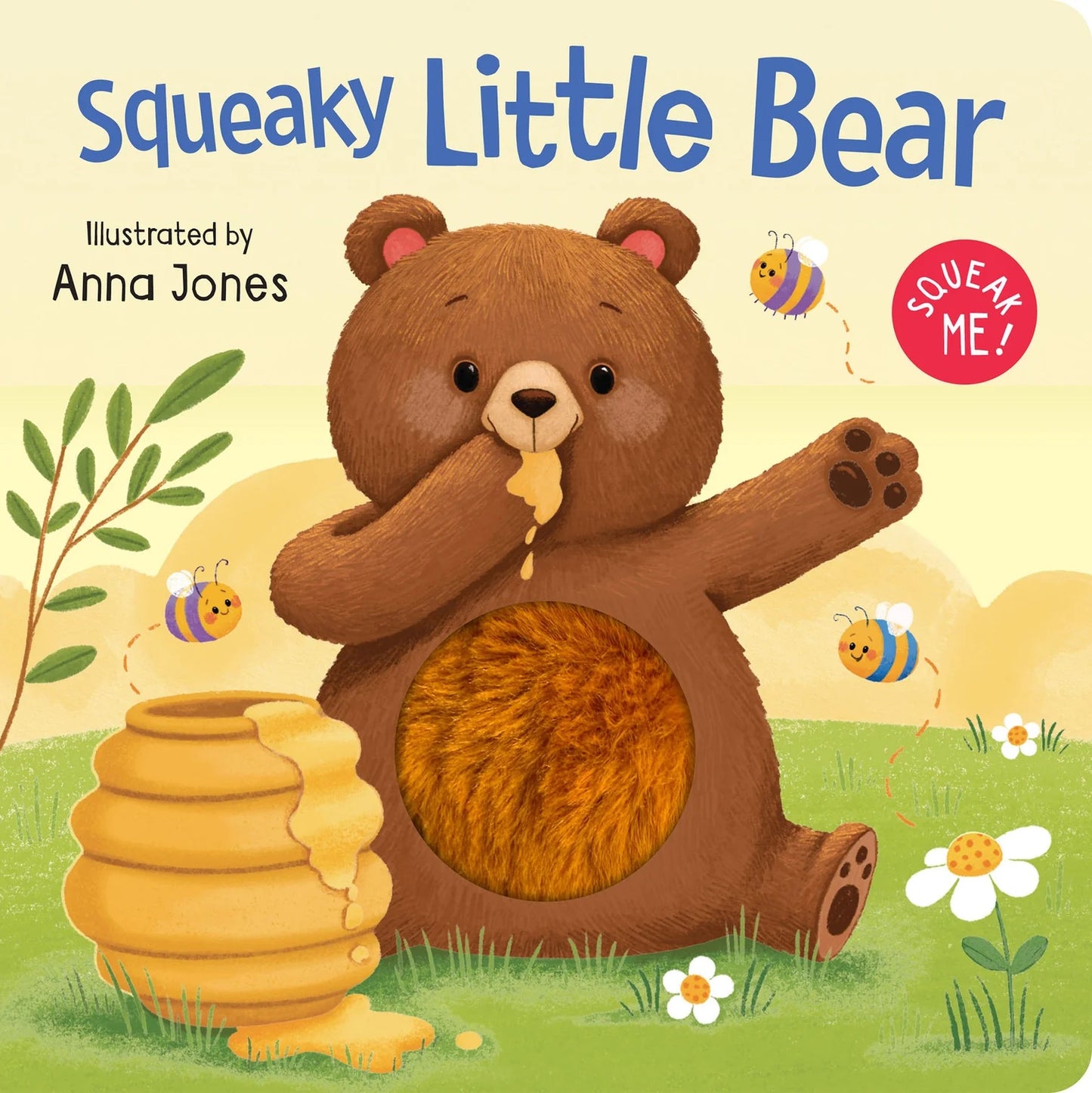 Kids Squeaky Plush Board Book - Little Bear - Angus & Dudley Collections