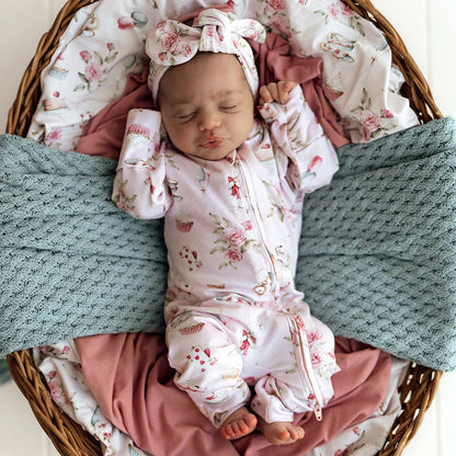 Snuggle Hunny Snugglesuit Convertible Romper | Alice's Tea Party - Angus & Dudley Collections