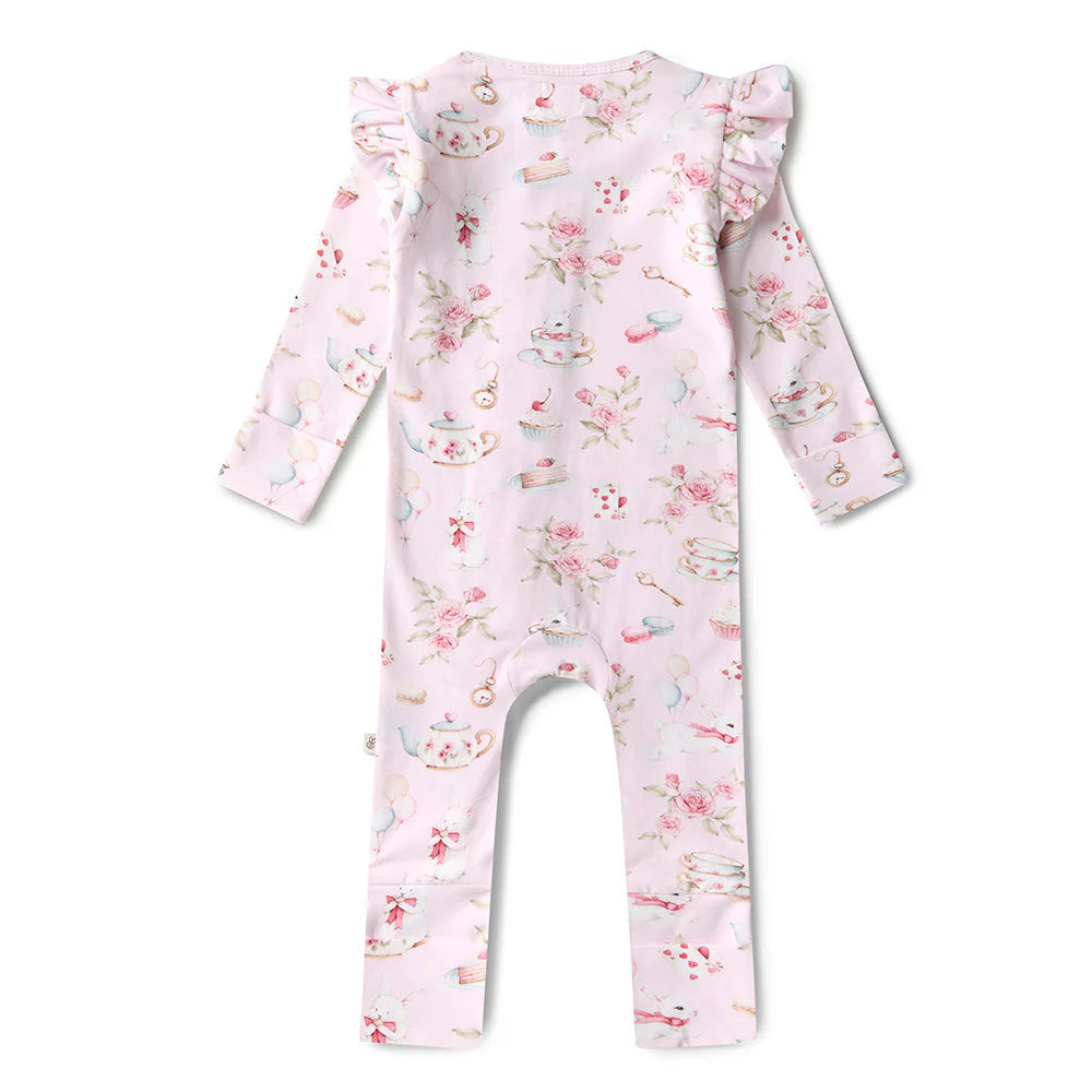 Snuggle Hunny Snugglesuit Convertible Romper | Alice's Tea Party - Angus & Dudley Collections