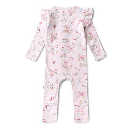 Snuggle Hunny Snugglesuit Convertible Romper | Alice's Tea Party - Angus & Dudley Collections