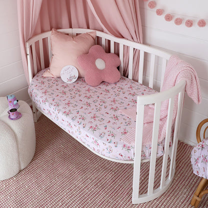 Snuggle Hunny Fitted Cot Sheet - Alice's Tea Party