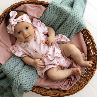 Snuggle Hunny Organic Cotton Short Sleeve Dress - Alice's Tea Party