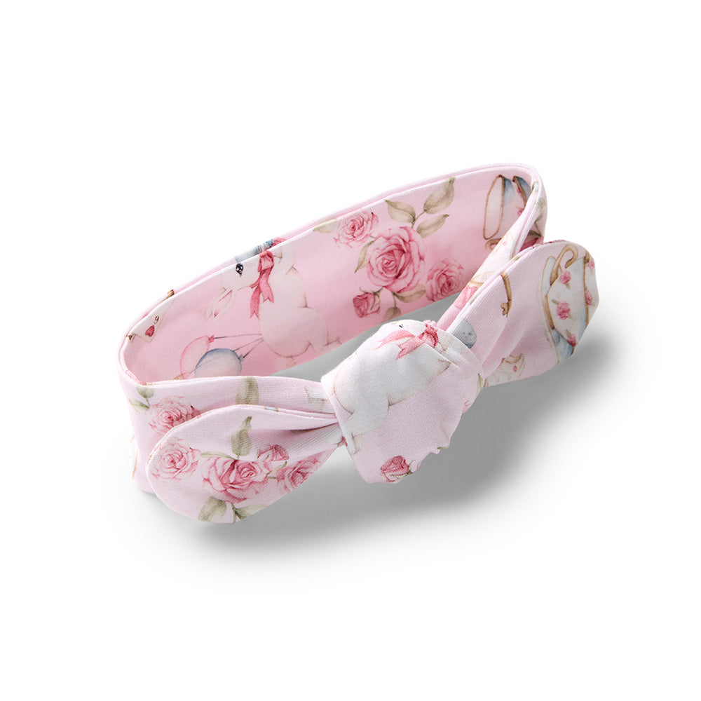 Snuggle Hunny Topknot Headband - Alice's Tea Party