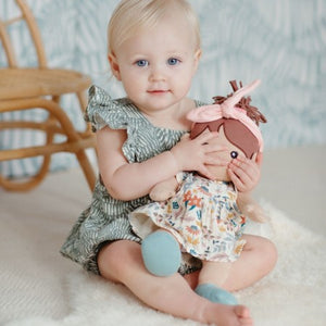 Apple Park Doll's Dress - Earthtone Floral