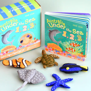 Tara Treasures Book and Finger Puppet Set - Under the Sea 1,2,3