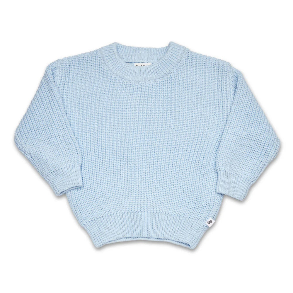 Light blue sweater on a white background