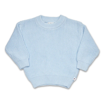 Light blue sweater on a white background