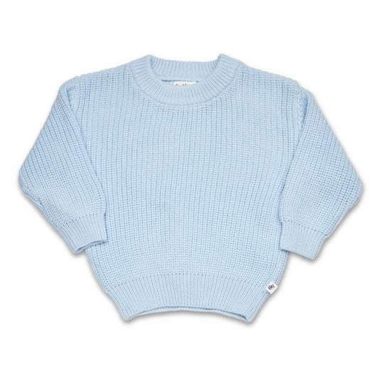 Light blue sweater on a white background