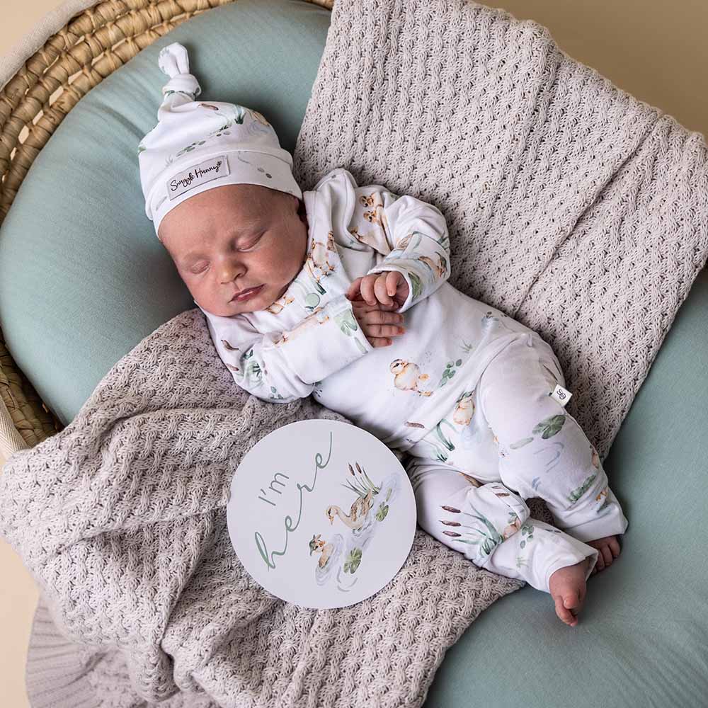 Snuggle Hunny Organic Cotton Growsuit - Duck Pond