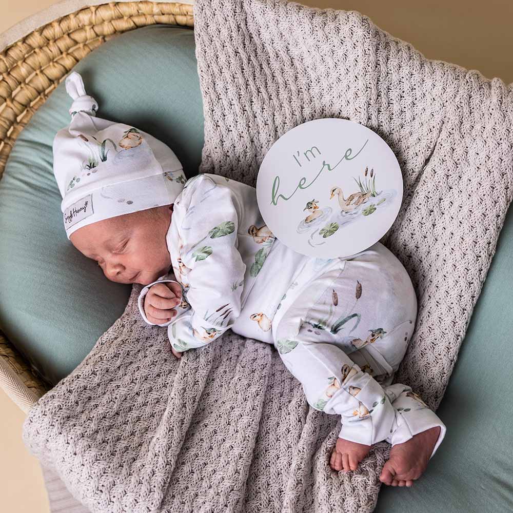 Snuggle Hunny Organic Cotton Growsuit - Duck Pond