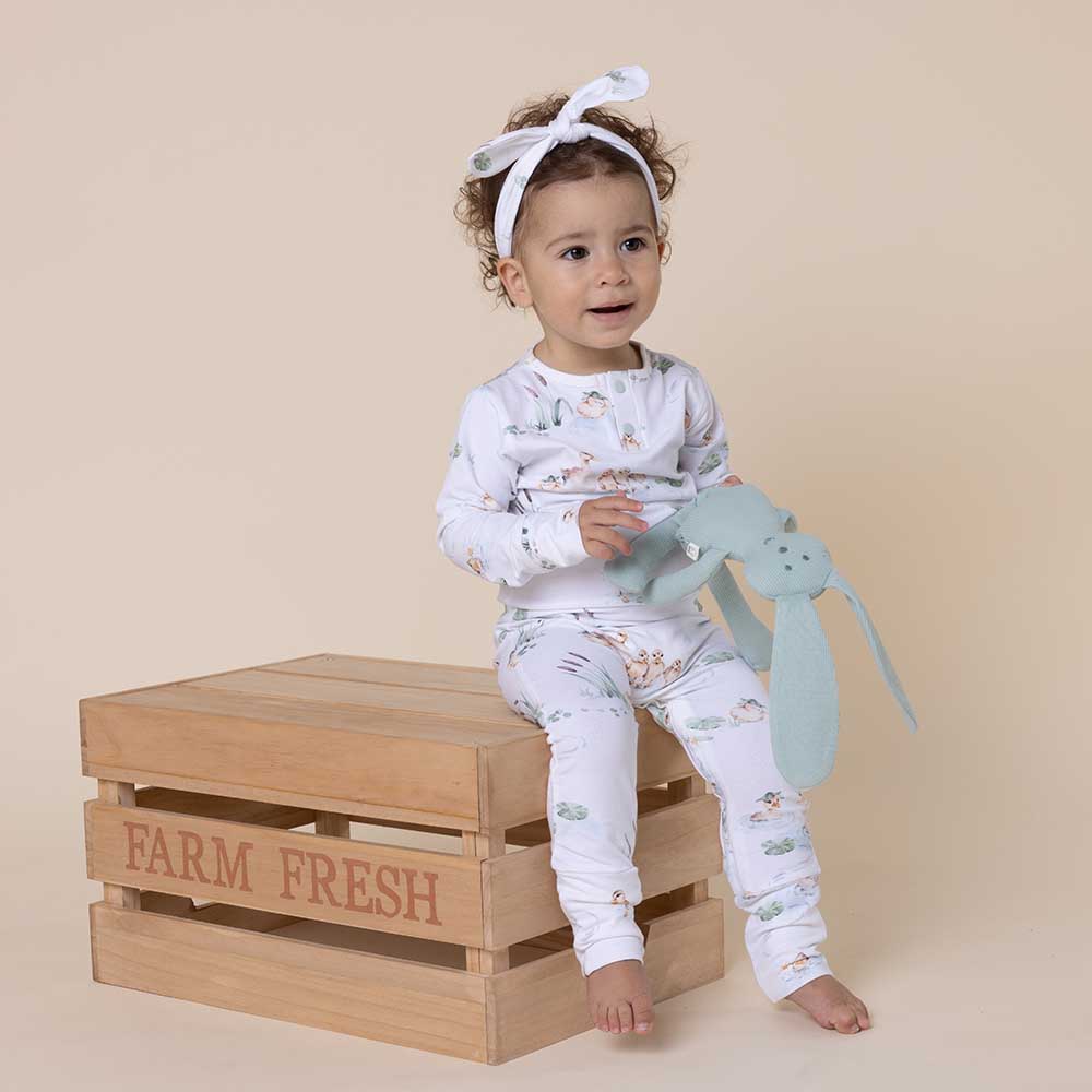 Snuggle Hunny Organic Cotton Growsuit - Duck Pond